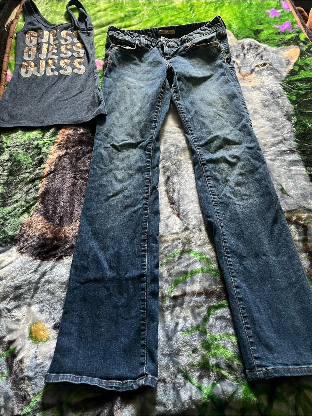 Guess Women's Dark Blue Bootcut Jeans